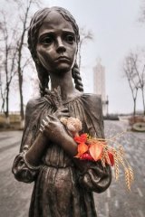 Statue memorializing the deaths of millions of Ukrainians during the Terror-Famine, known as the Holodomor, of 1932-33. 